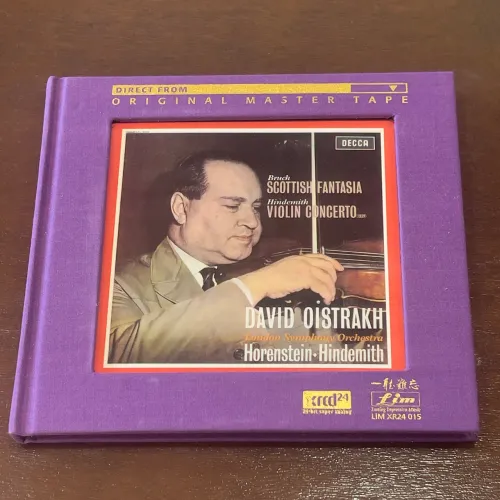 CD David Oistrakh - Bruch Scottish Fantasia & Hindemith Violin Concerto (Decca Lim XRCD24)