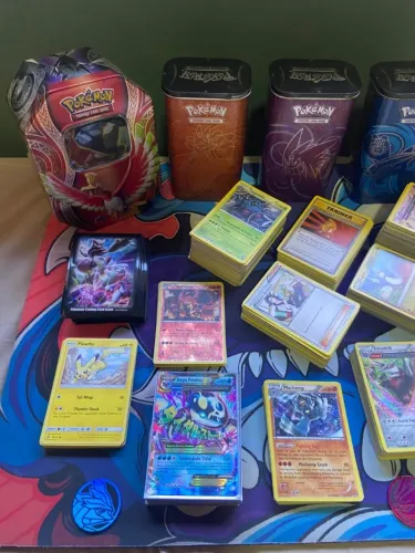 COLEÇÃO POKÉMON TCG COMPLETA | EX , GX , PROMOS , FULL ART , 400+ CARTAS , LATAS