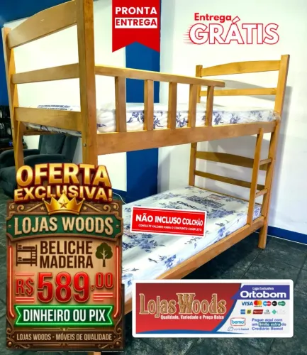 Beliche Madeira R$ 589,00 Entrega + Montagem Grátis 