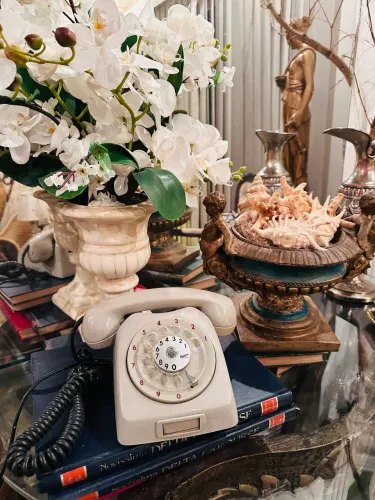 Telefone vintage funcionando
