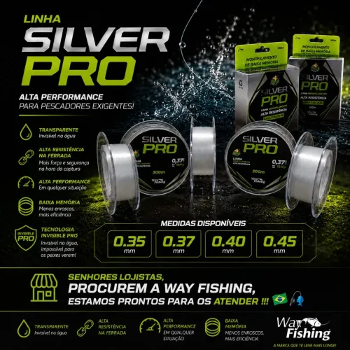 LINHA SILVER PRO MONOFILAMENTO WAY FISHING