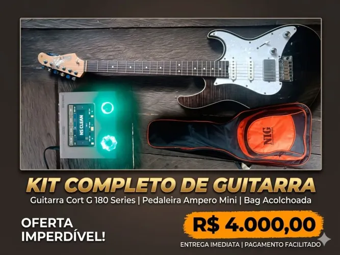 Guitarra Cort G180 Series + Hotone Ampero Mini + Case Semi-Rígido