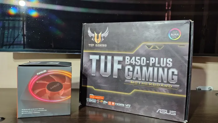 Placa mãe Asus B450 plus gaming com Ryzen 7 2700x