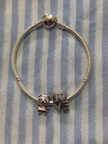 Pulseira em prata 925 com berloques 