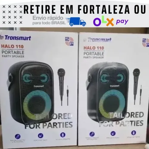 Com Microfone Caixa Bluetooth 60W Tronsmart Halo 110 Lacrada