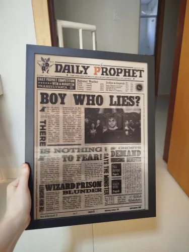 Guadro 3D profeta diário Harry Potter