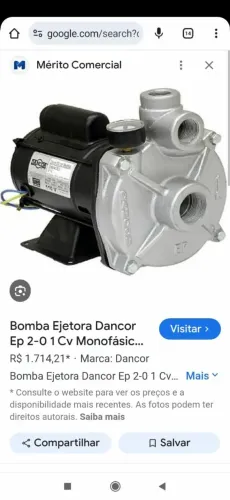 Bomba d'água Ejetora Dancor 127v
