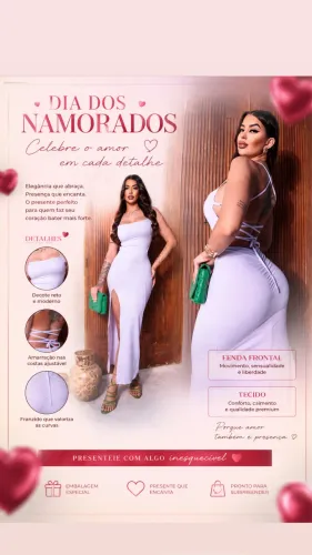 Dia dos namorados-Vestido elegante.