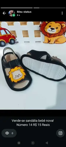 Sandália de bebê número 14