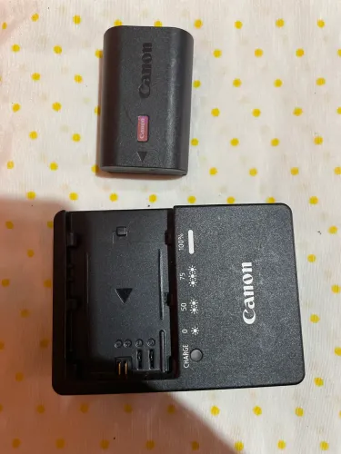 Bateria Canon LP-E6NH Original + Carregador Canon LC-E6 Original - Em Excelente Estado
