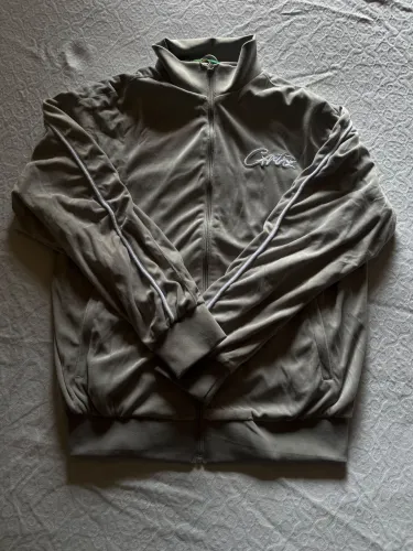 Conjunto Corteiz De Veludo Cinza