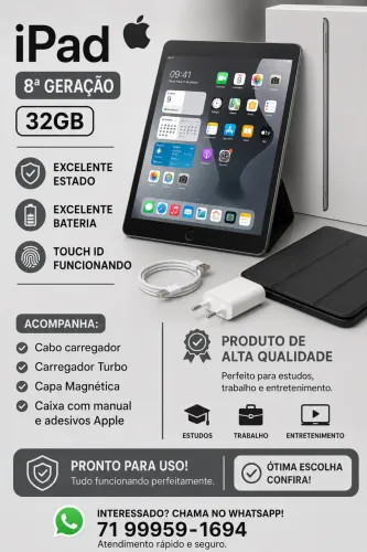 ? iPad 8ª Geração 32GB - Excelente Oportunidade!