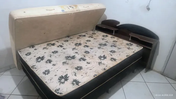 Cama box + colchão + cabeceira