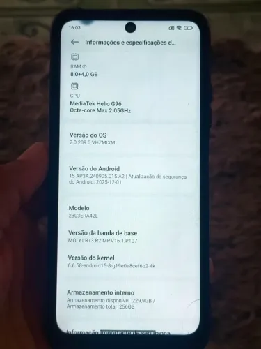 CELULAR REDMI NOTE 12S 256/8GB