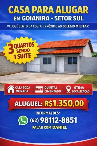 Casa aluguel Goianira