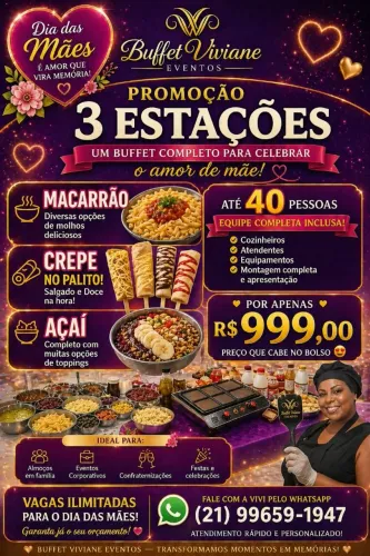 3x1 Estação massa, crepe e açaí