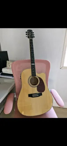 Violão Eletroacústico Giannini Dreadnought Cordas Aço Cutaway Natural