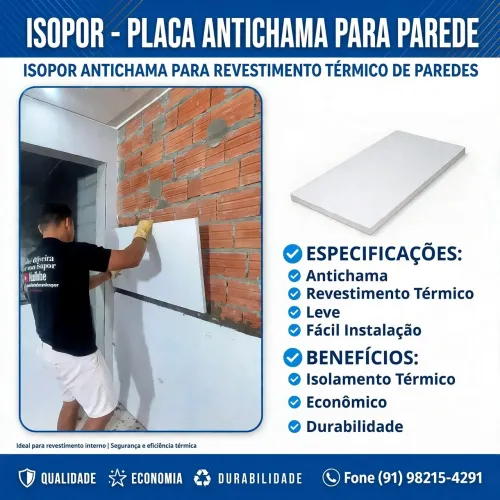 EPS TÉRMICO ANTICHAMA PARA REVESTIMENTO DE PAREDES