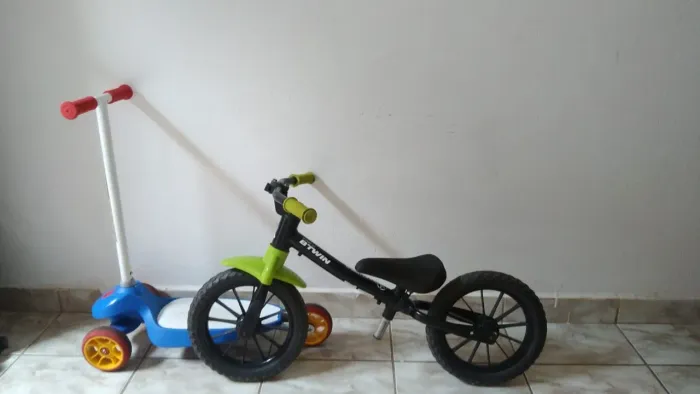 Bicicleta de equilíbrio e Patinete