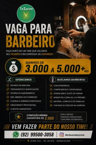 BARBEIRO VAGA!