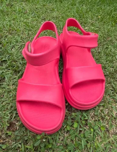 sandália usaflex rosa pink  conforto absoluto, tamanho 37