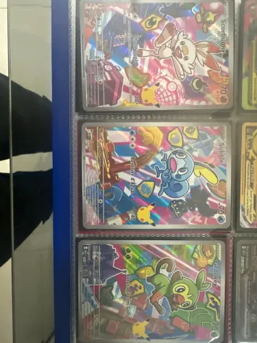 Carta Pokémon Tcg original combo full art Scorbunny Sobble e Grookey