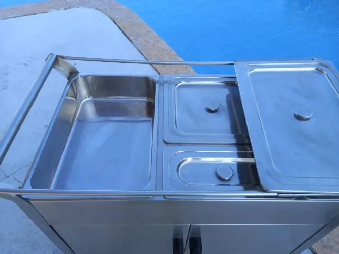 CARRINHO INOX REACHAUT ITALIANO