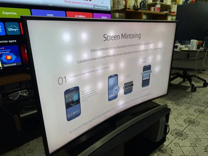 Samsung Smart TV Curva 48? 4K UHD UN48JU6700G - Com Defeito no Backlight
