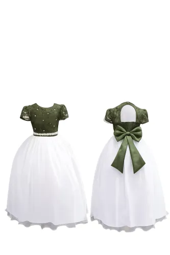 Vestido dama, anágua e tiara.