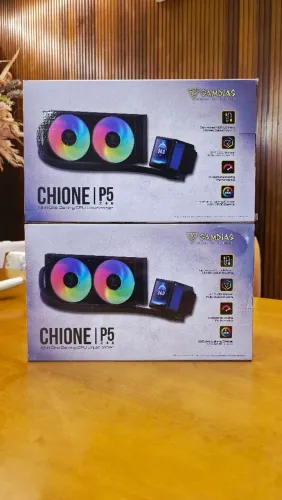 Water Cooler Gamdias Chione P5 240mm Preto Display LCD Personalizável GIF Vídeo