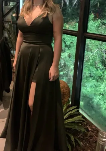 Vestido verde oliva 38