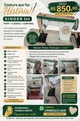 Máquina de costura Singer