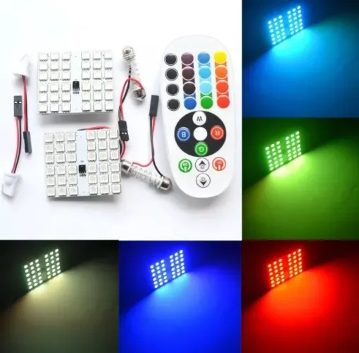 Led Placa Rgb T10 Torpedo 12smd 5050 Car Com Controle Remoto  Arduino Automação COD-CP352 