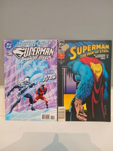 02 Revistas Super Man norte-americanas anos 90