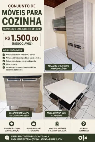 Conjunto de móveis para cozinha