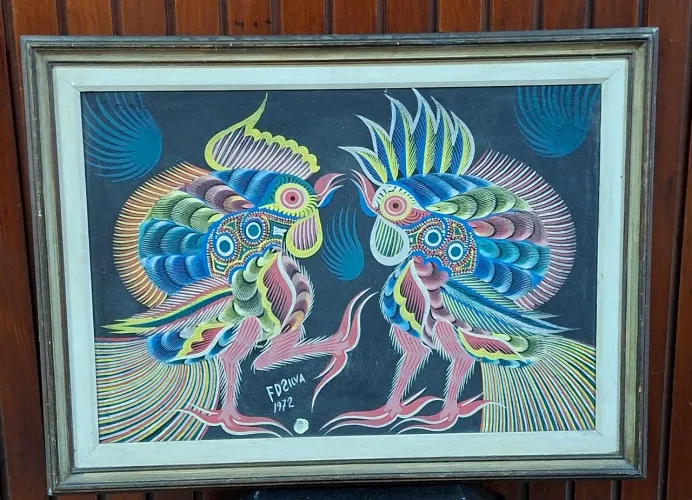 Quadro óleo sobre tela Chico da Silva