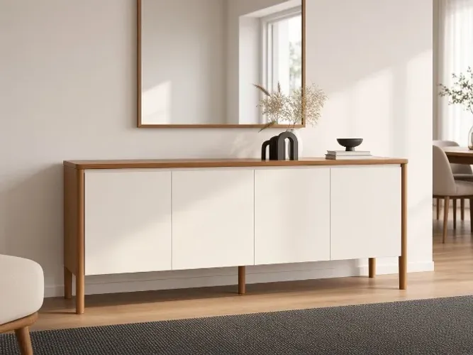 Buffet Maderatto 4 Portas 179x82cm Off White (NOVO A PRONTA ENTREGA)