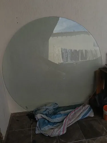 Tampo de vidro para mesa 8 lugares - 160cm de diâmetro