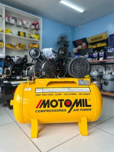  Motocompressor de 100 litros Motomil - Entrega gratis