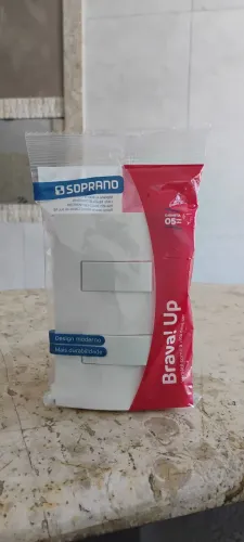 Interruptor Duplo Simples 4x2 10a Branco Brava Up Soprano