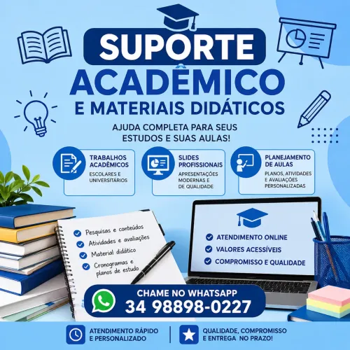 Trabalhos escolas e planejamentos de aula 