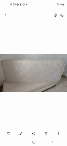 Cama de solteiro com bicama e colchão de molas 
