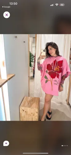 Vestido over Farm a flor da pele