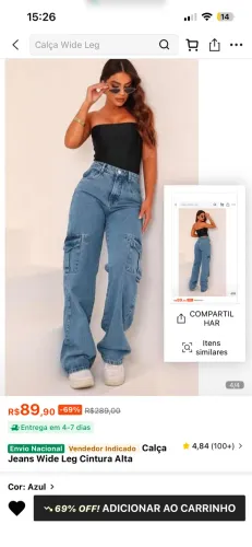 Calça da shein 