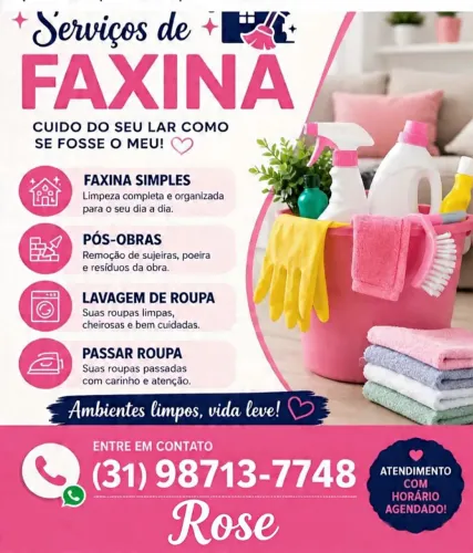 Sou faxineira e diarista e cozinheira 