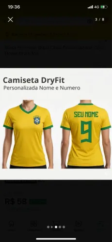 Camisa do Brasil - personalize