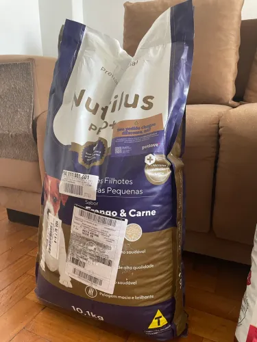 Ração Nutrilus Pro+ Frango e Carne para Cães Filhotes - 10,1kg - Pacote fechado