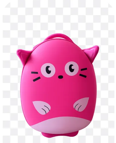 Mala Infantil BB Bag de Rodinhas Gatinha Rosa - Nunca Usada