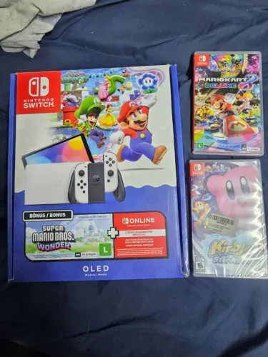 Console Nintendo Switch OLED 64gb Edição Super Mario Bros Wonder.