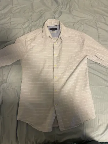 Camisa social azul quadriculada